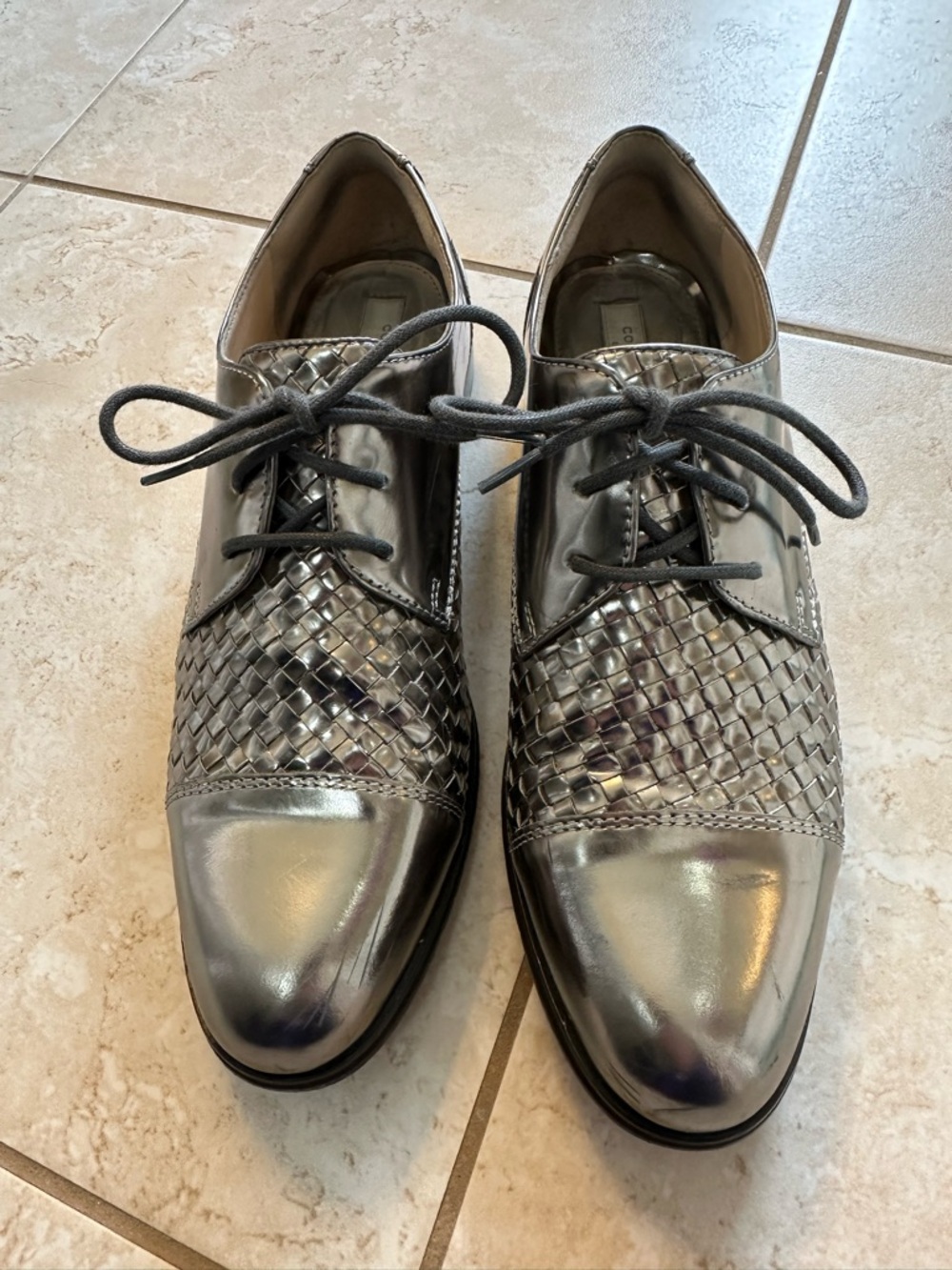 Women’s Cole Haan pewter jagger weave Oxford, size 8.